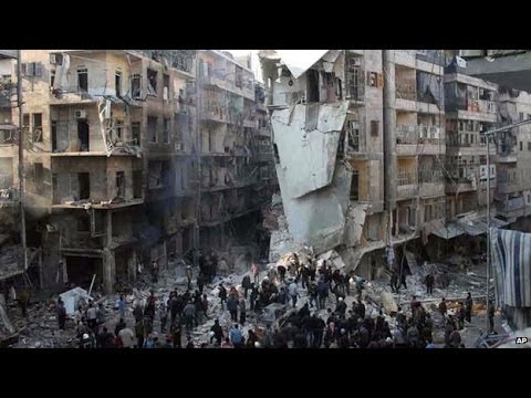 سقوط براميل متفجّرة على أحياء مدينة حلب